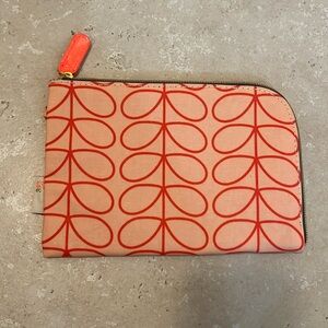 NWOT Orla Kiely etc l makeup bag purse organizer  in Orange flower print